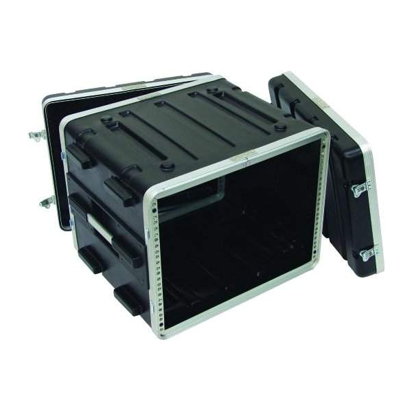 ROADINGER Kunststoff-Rack KR-19, 8HE, DD, schwarz	